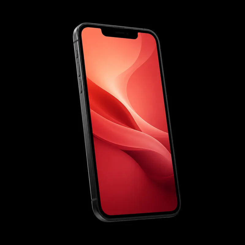 iPhone 11 de frente com tela acesa em wallpaper vermelho-coral, seminovo na 7Tech