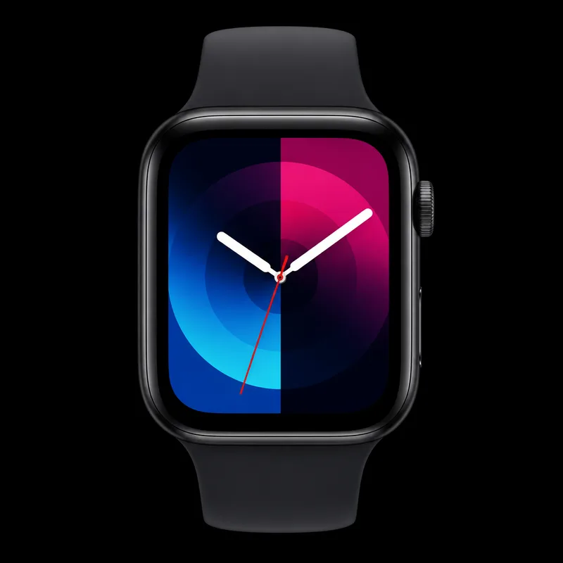 Apple Watch Series 9 de frente com tela acesa